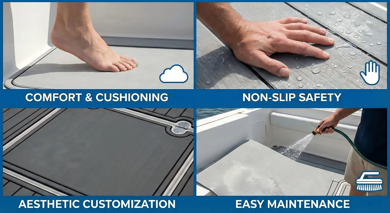 EVA Boat Flooring Features 3 EVA Boat Flooring Features 3